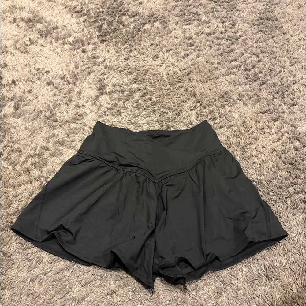 Women's Black High-Waisted Shorts